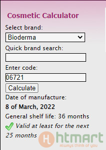 web check code mỹ phẩm Cosmetic Calculator